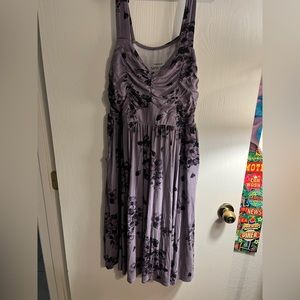Torrid Lavender jersey knit floral dress, size 1 (14-16)